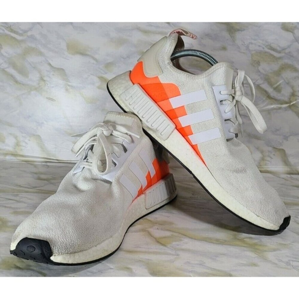Adidas Mens Originals‎ NMD R1 Cloud White/Solar Red Running Shoes EE5083 Size 13